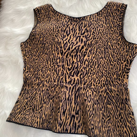 Maxwell Made Leopard Print Knit Corset Sleeveless Top NWT Women's Size Medium - Picture 5 of 11
